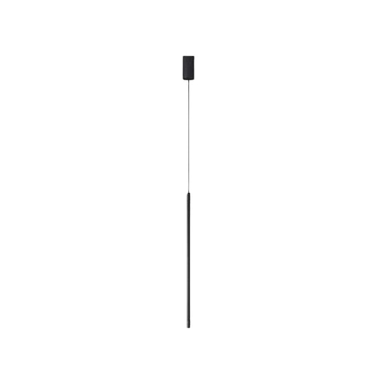 Arcato Minimalist Linear Pendant Light – Black Metal Lamp for Bedroom