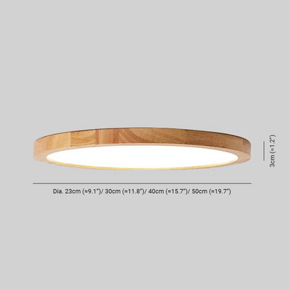 Modern Round Dimmable Ceiling Light Size