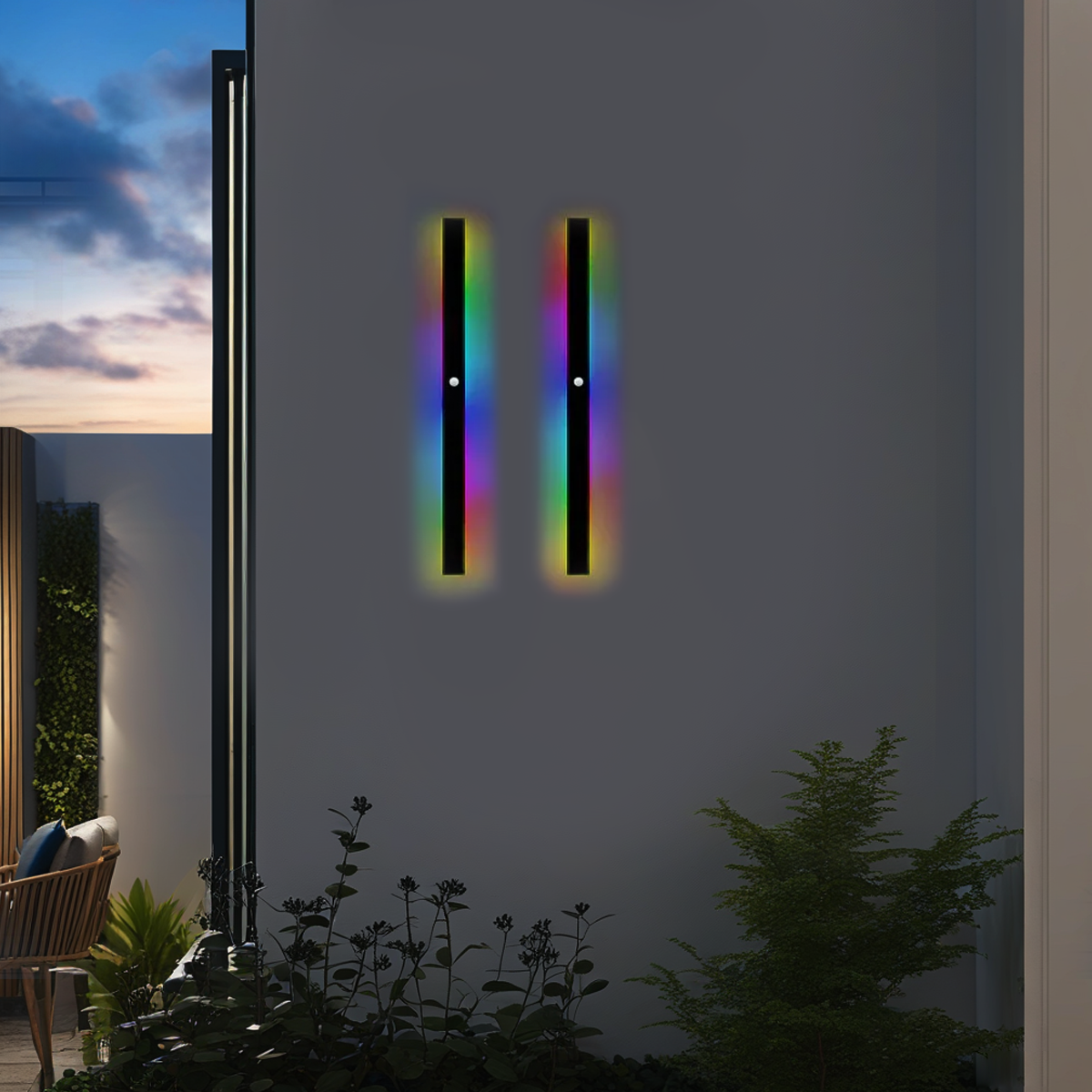 Minimalist Linear Outdoor Wall Lamp