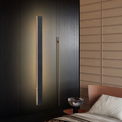 Minimalist Linear Black Outdoor Wall Lamp Bedroom