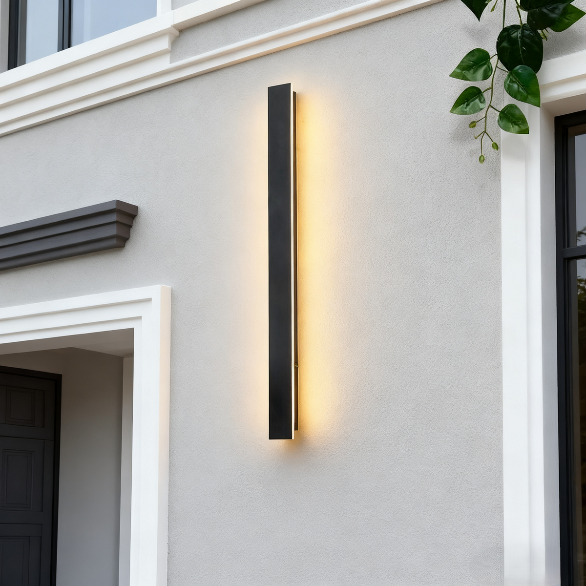 Minimalist Linear Outdoor Wall Lamp with – Waterproof Light for Garden