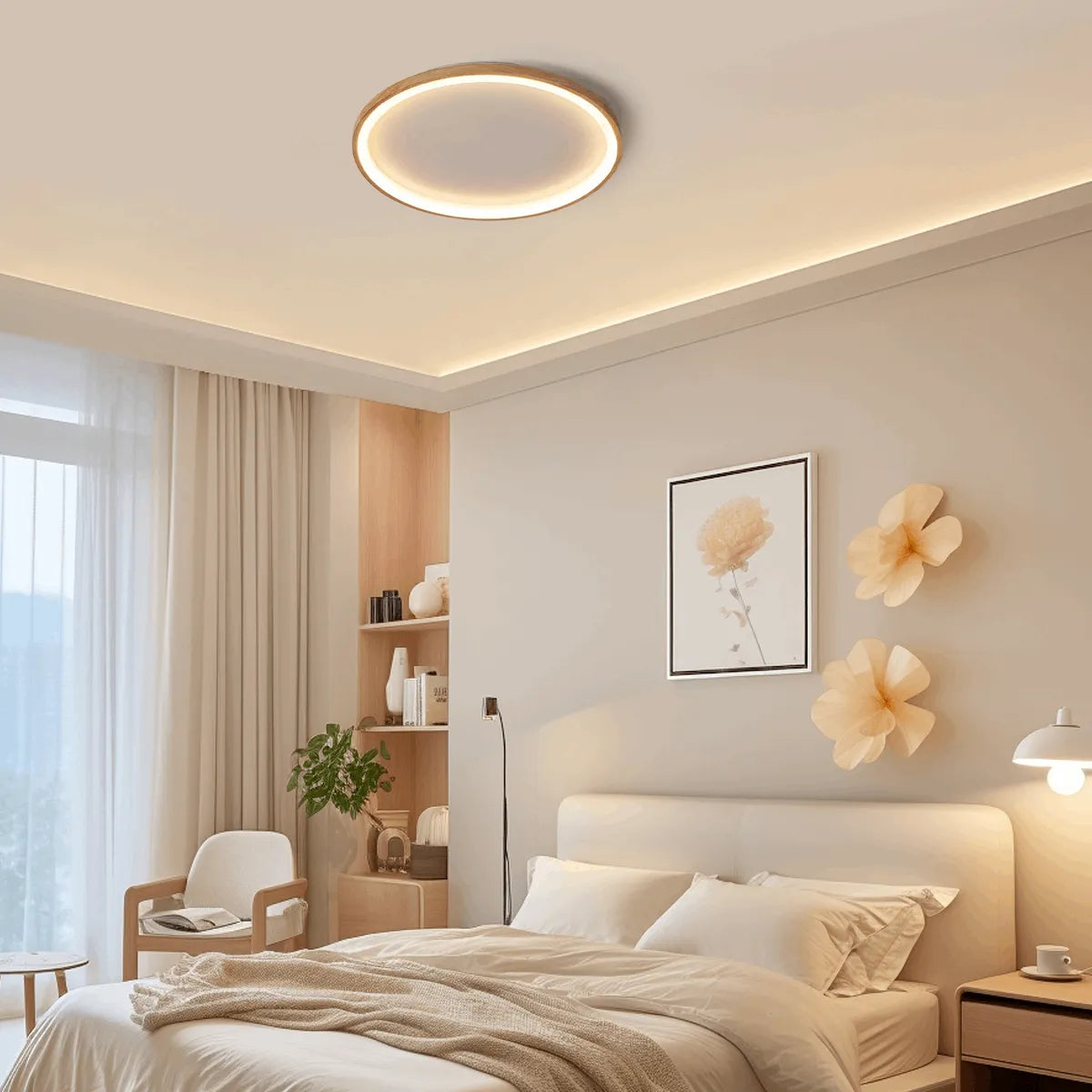 Modern Dimmable Round Ceiling Light Bedroom