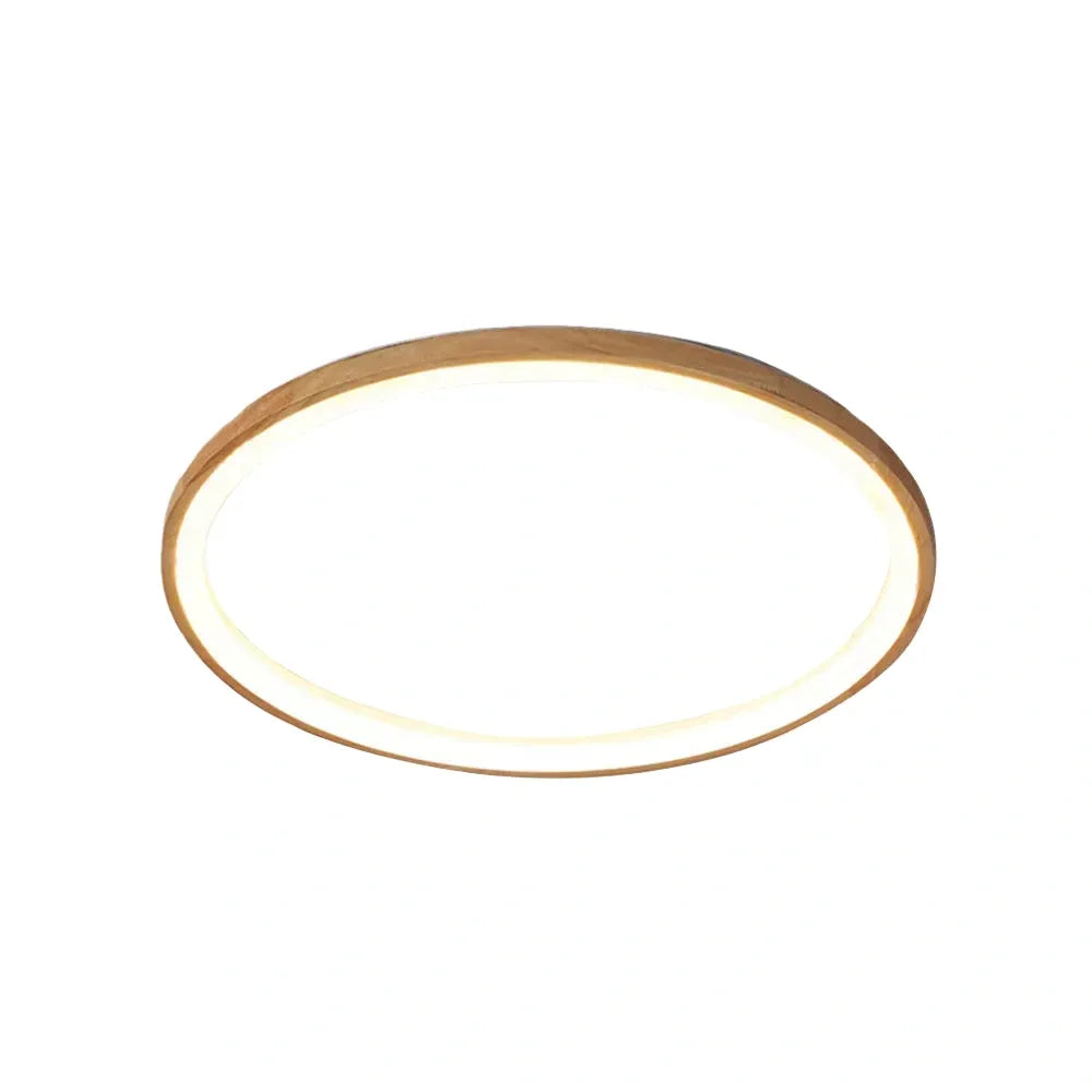 Modern Dimmable Round Ceiling Light Wood