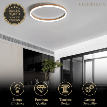 Zenno Minimalist Ring Dimmable Flush Mount Ceiling Light