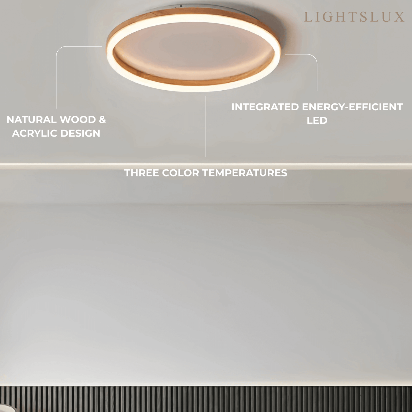 Zenno Minimalist Ring Dimmable Flush Mount Ceiling Light