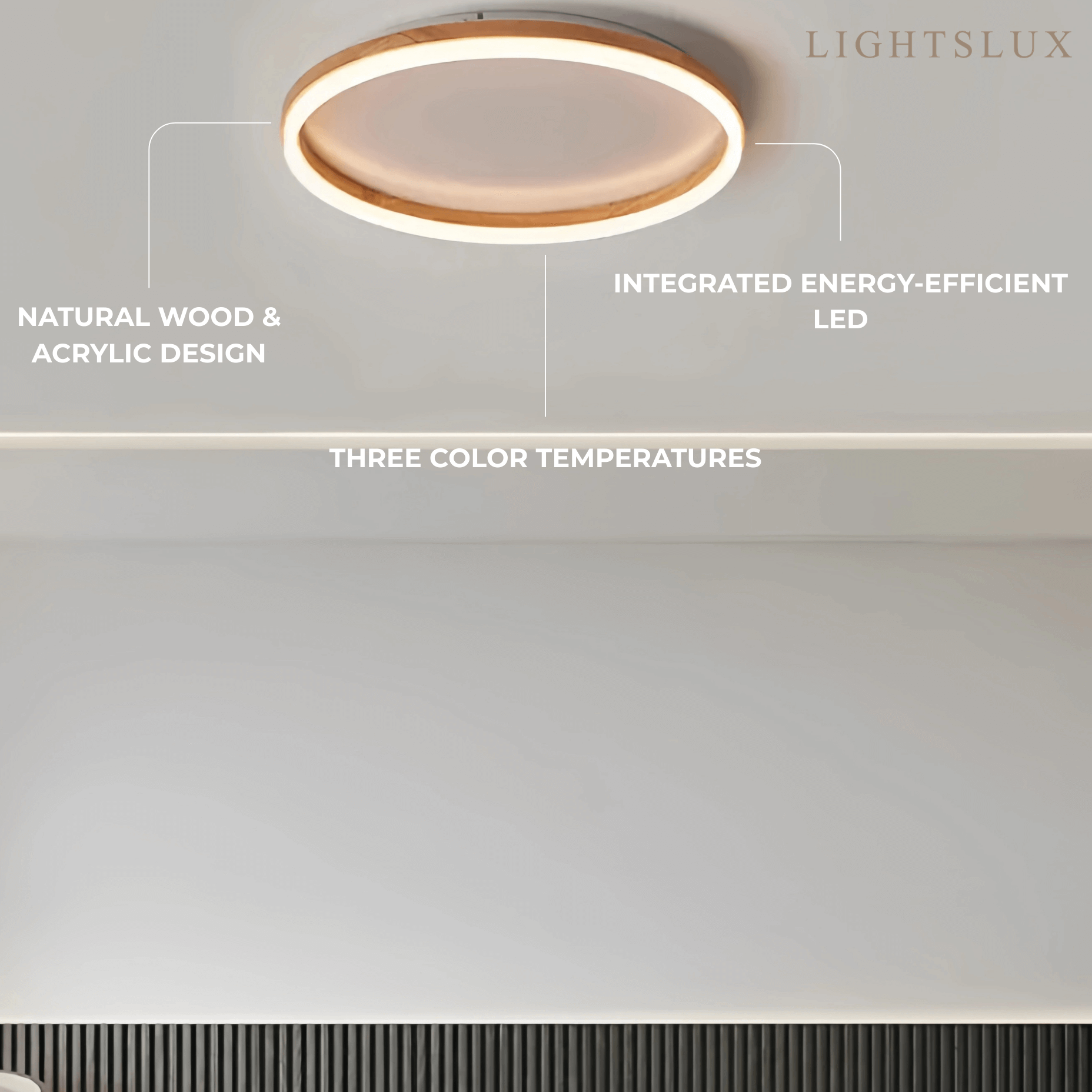 Zenno Minimalist Ring Dimmable Flush Mount Ceiling Light