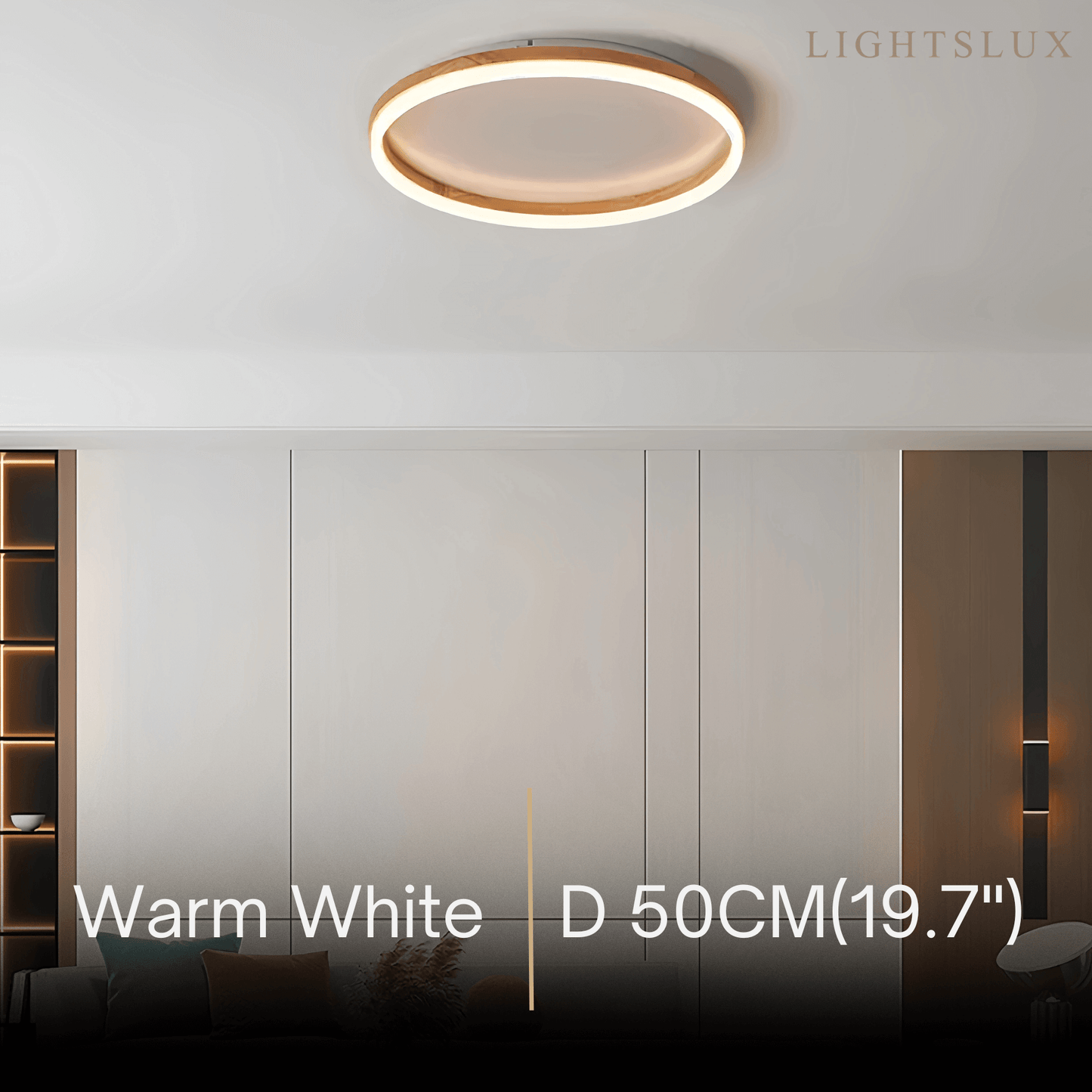 Zenno Minimalist Ring Dimmable Flush Mount Ceiling Light