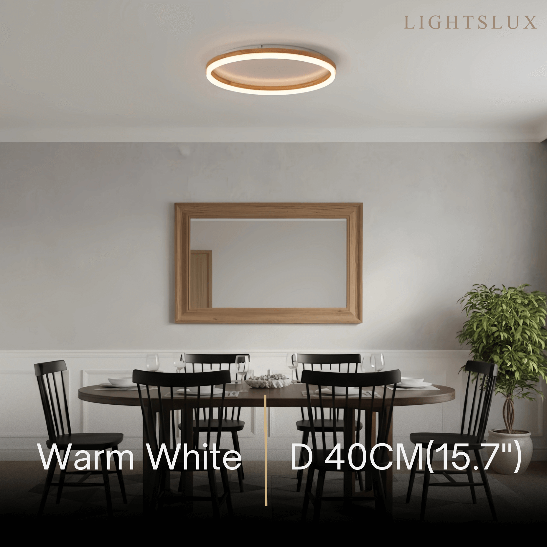 Zenno Minimalist Ring Dimmable Flush Mount Ceiling Light