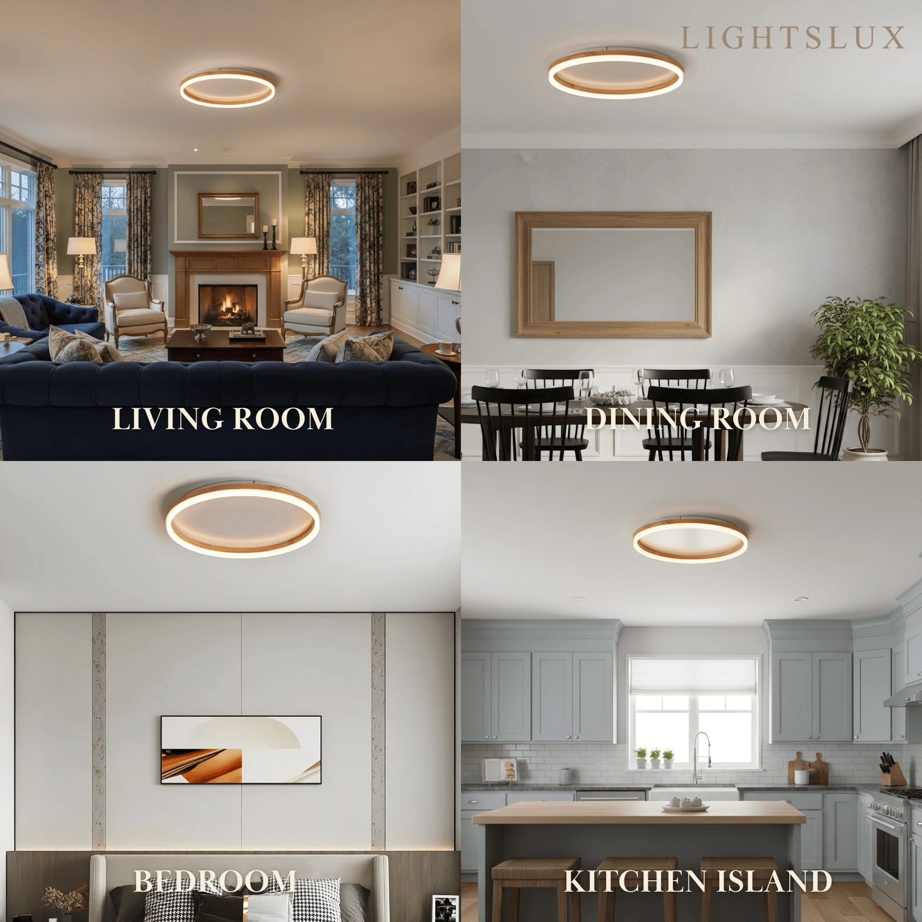 Zenno Minimalist Ring Dimmable Flush Mount Ceiling Light