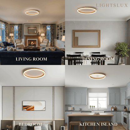 Zenno Minimalist Ring Dimmable Flush Mount Ceiling Light