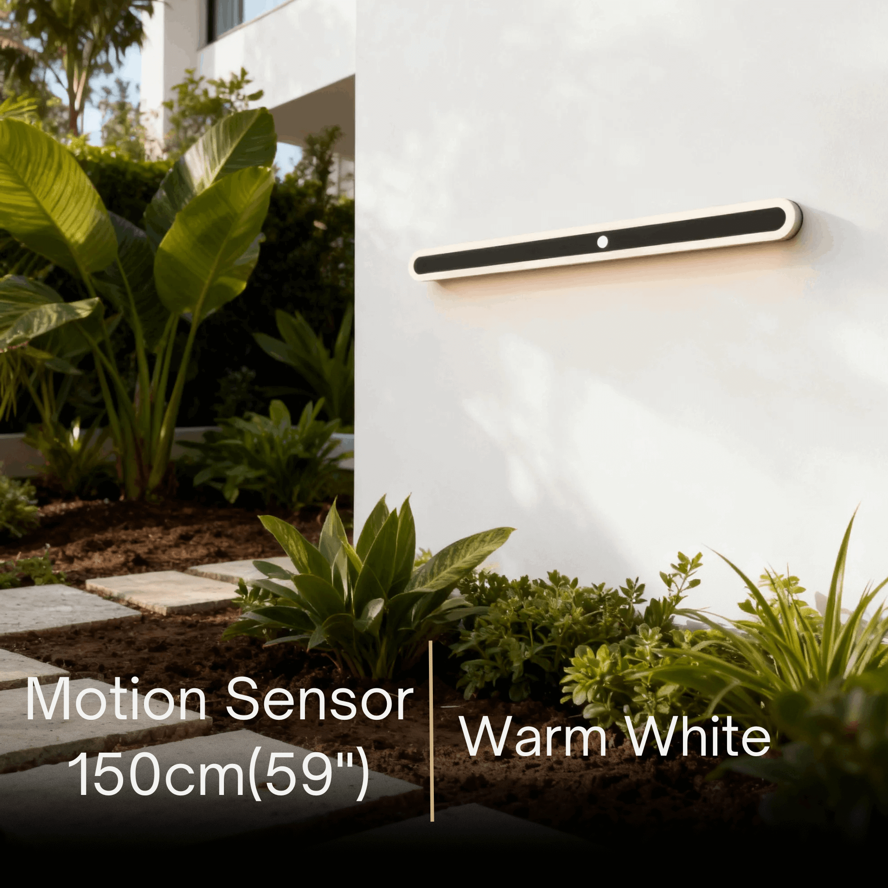 Arcato Modern Linear Outdoor Wall Lamp –  Sensor Light for Indoor/Outdoor