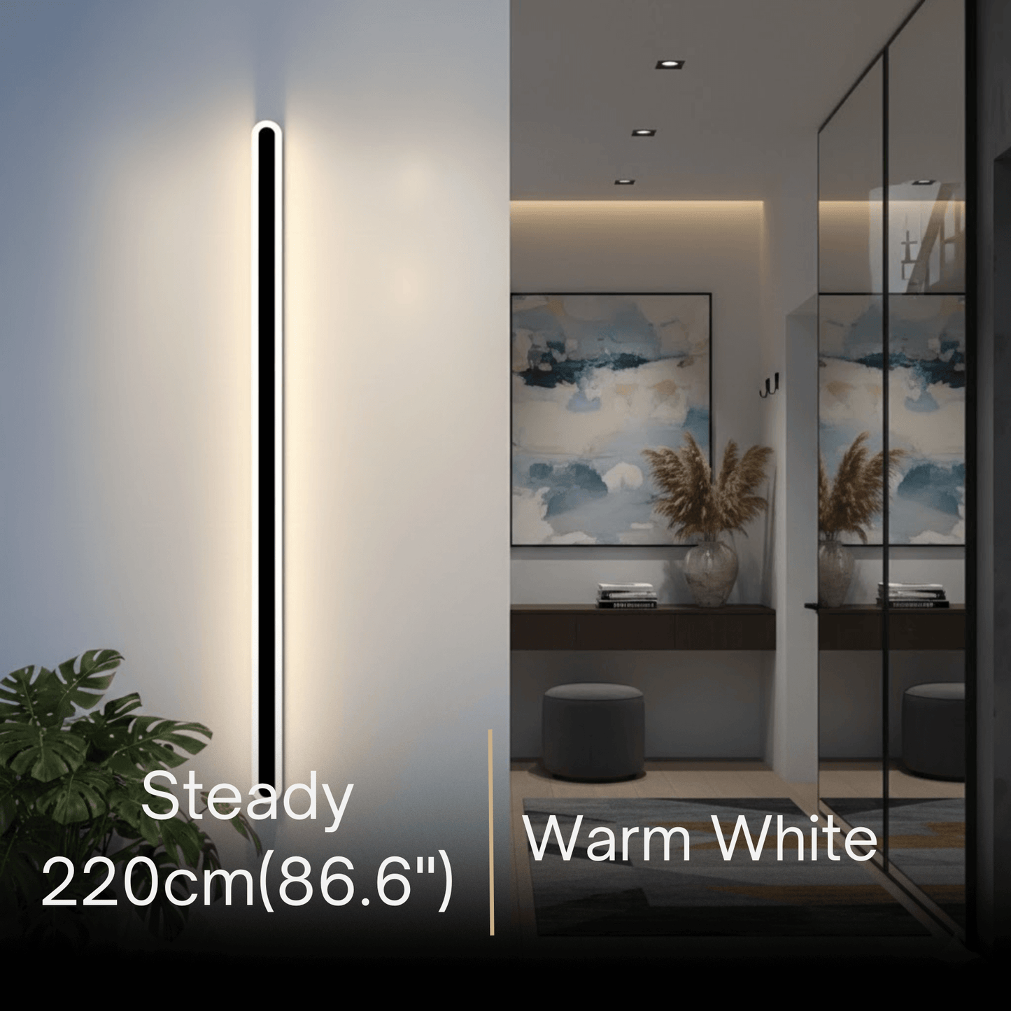 Arcato Modern Linear Outdoor Wall Lamp –  Sensor Light for Indoor/Outdoor