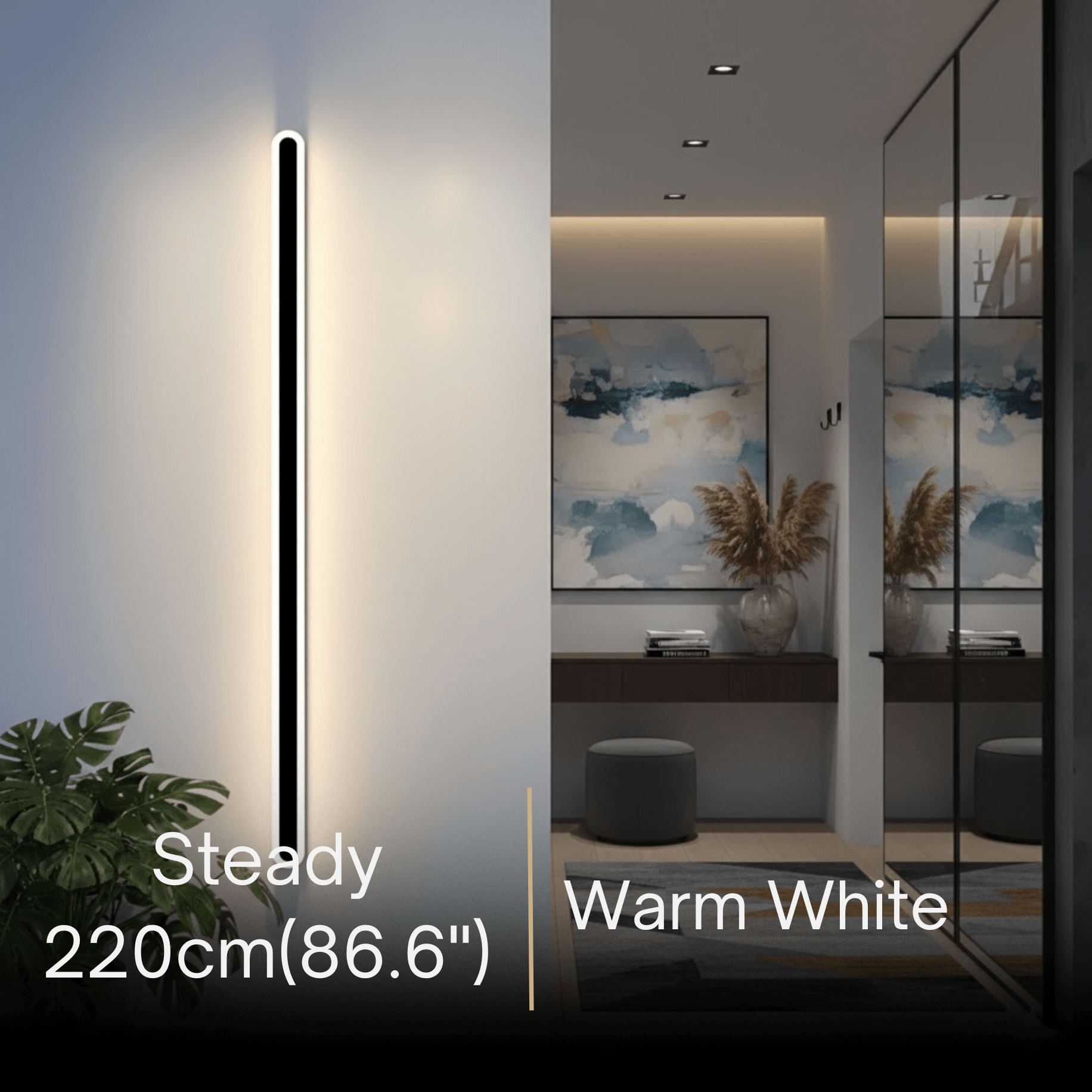Arcato Modern Linear Outdoor Wall Lamp –  Sensor Light for Indoor/Outdoor