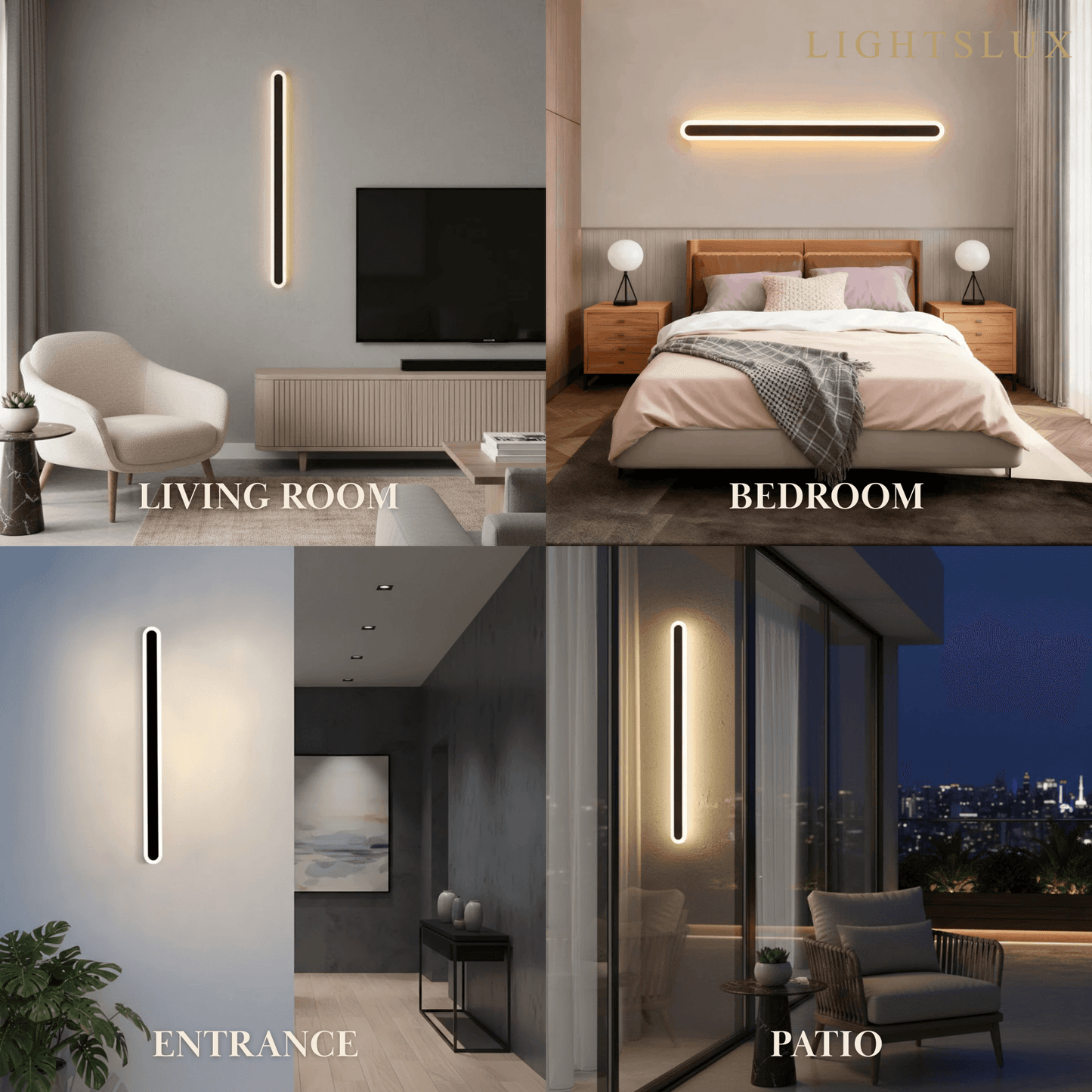 Arcato Modern Linear Outdoor Wall Lamp –  Sensor Light for Indoor/Outdoor