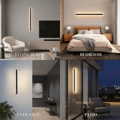 Arcato Modern Linear Outdoor Wall Lamp –  Sensor Light for Indoor/Outdoor