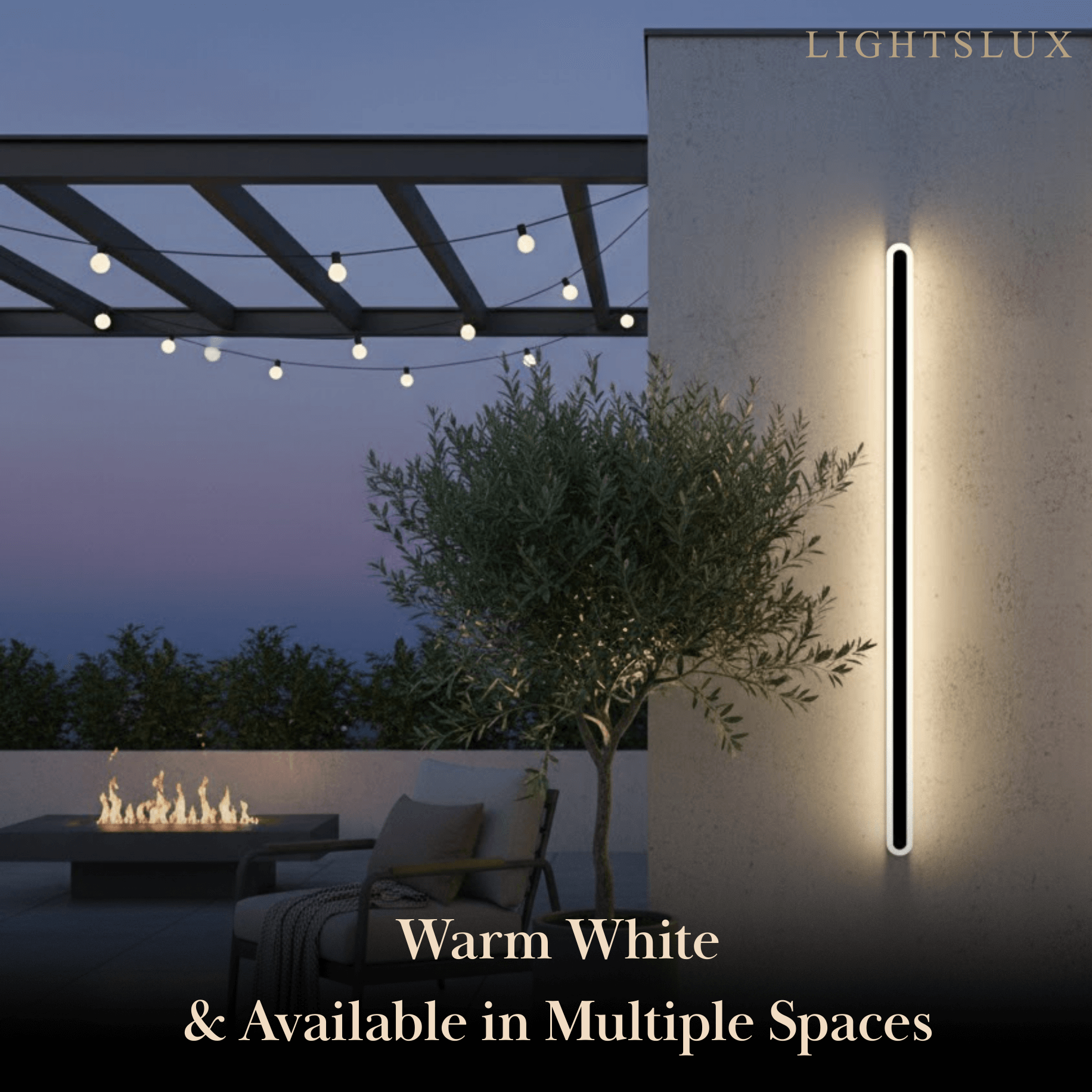 Arcato Modern Linear Outdoor Wall Lamp –  Sensor Light for Indoor/Outdoor