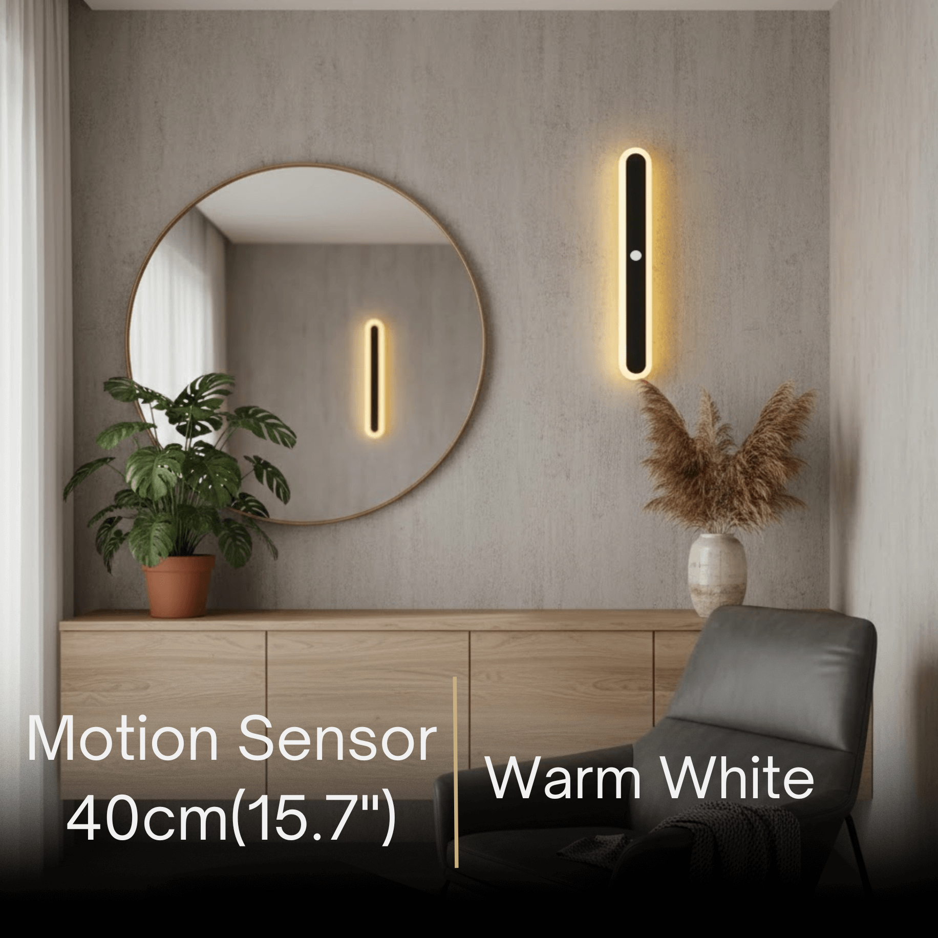 Arcato Modern Linear Outdoor Wall Lamp –  Sensor Light for Indoor/Outdoor