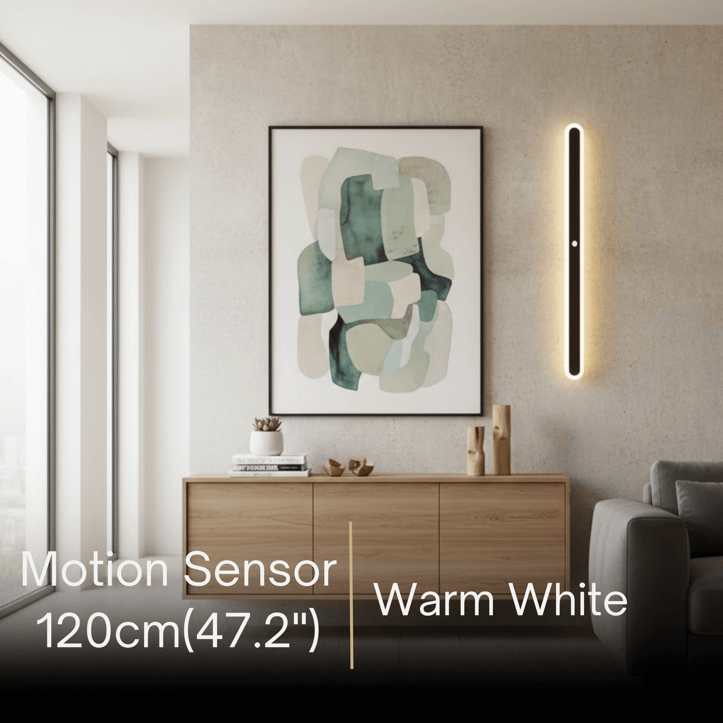 Arcato Modern Linear Outdoor Wall Lamp –  Sensor Light for Indoor/Outdoor