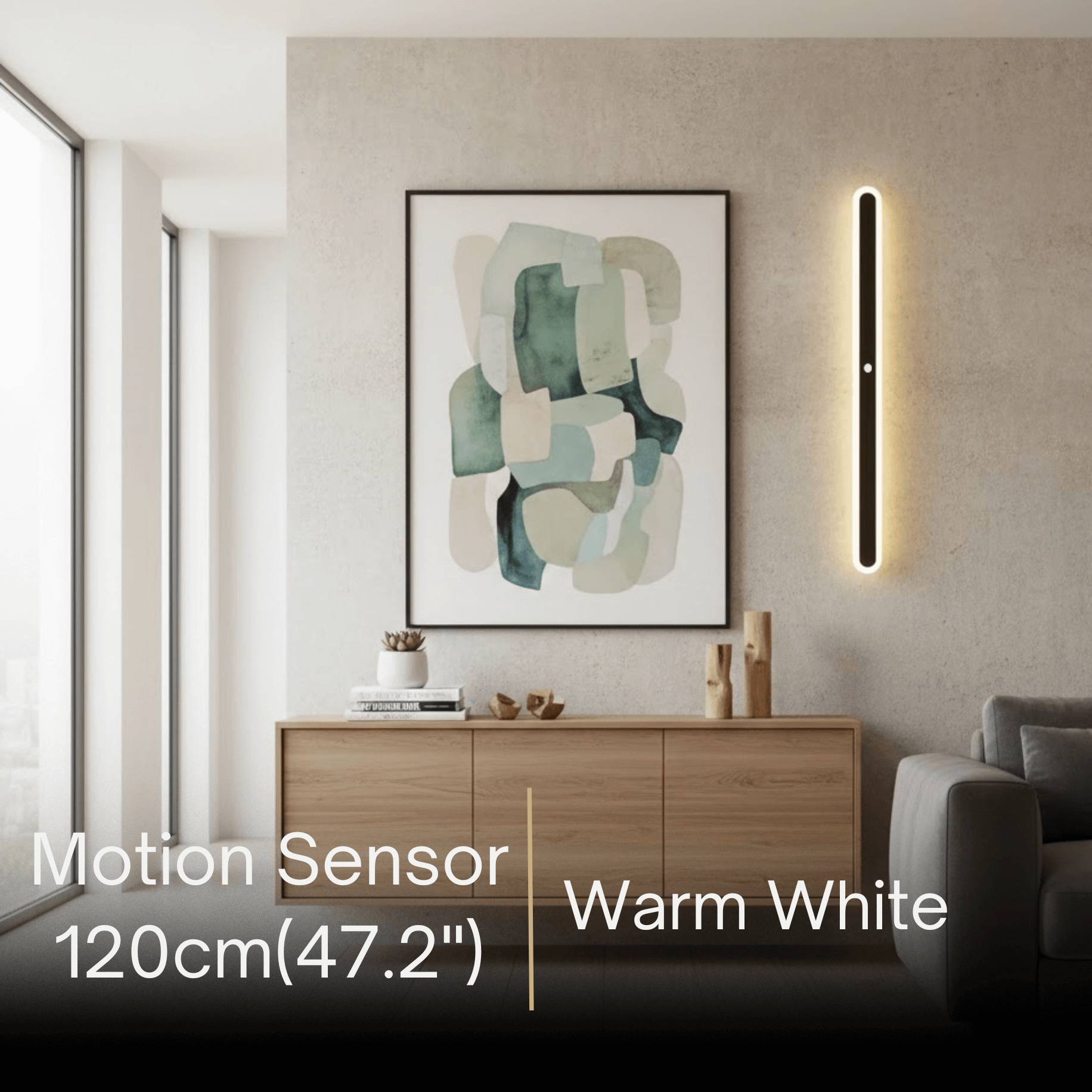 Arcato Modern Linear Outdoor Wall Lamp –  Sensor Light for Indoor/Outdoor