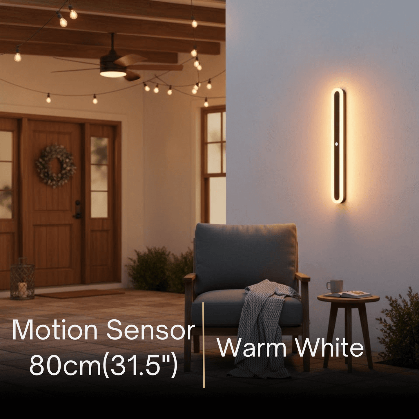 Arcato Modern Linear Outdoor Wall Lamp –  Sensor Light for Indoor/Outdoor