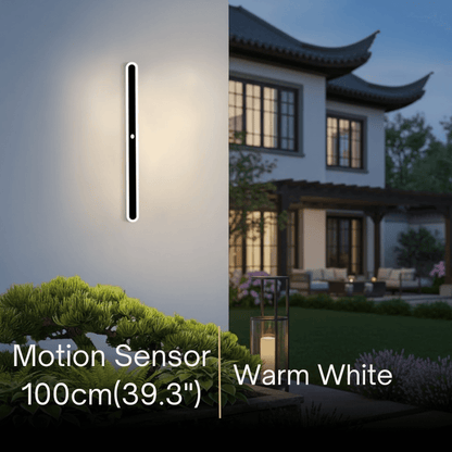 Arcato Modern Linear Outdoor Wall Lamp –  Sensor Light for Indoor/Outdoor