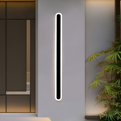 Modern Linear Black Wall Lamp Garden
