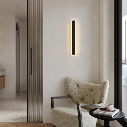 Modern Linear Black Wall Lamp Living Room