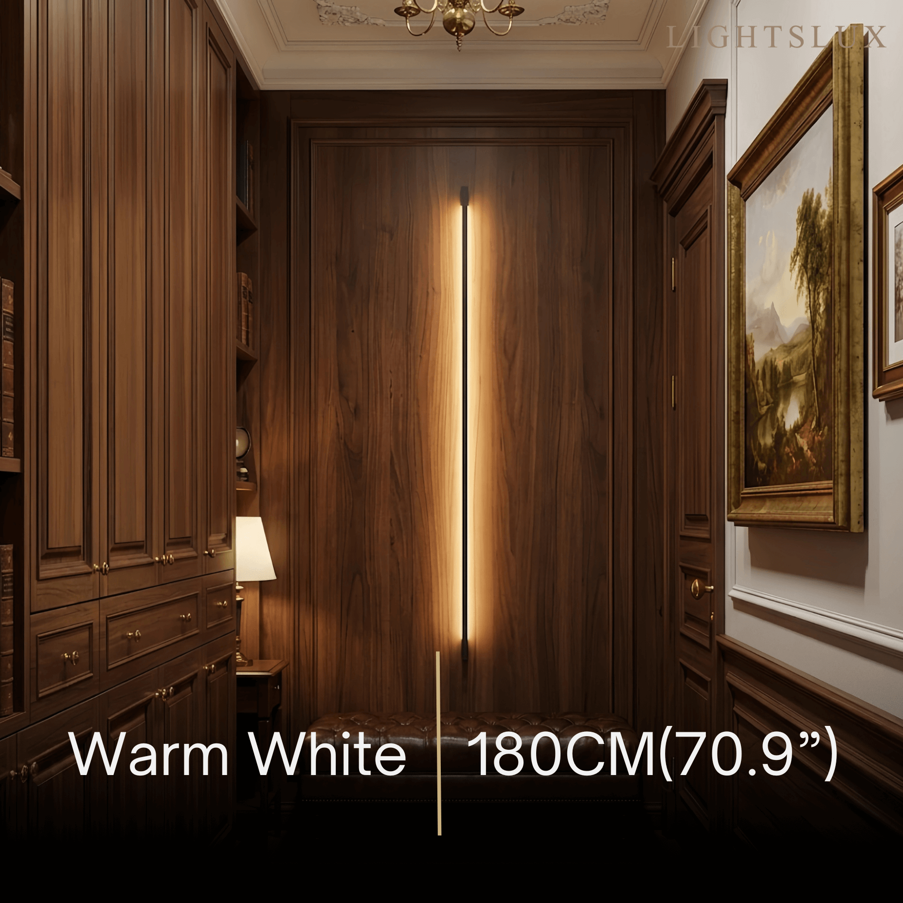 Arcato Modern Linear LED Wall Lamp – Black Wall-Mounted Light for Living Room