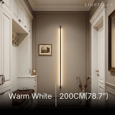 Arcato Modern Linear LED Wall Lamp – Black Wall-Mounted Light for Living Room