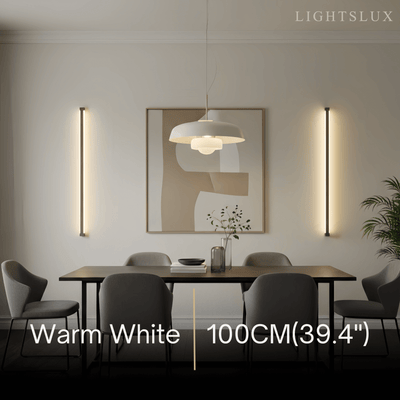 Arcato Modern Linear LED Wall Lamp – Black Wall-Mounted Light for Living Room