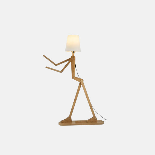 Art Deco Lamp - Walnut Wood Floor or Table Version