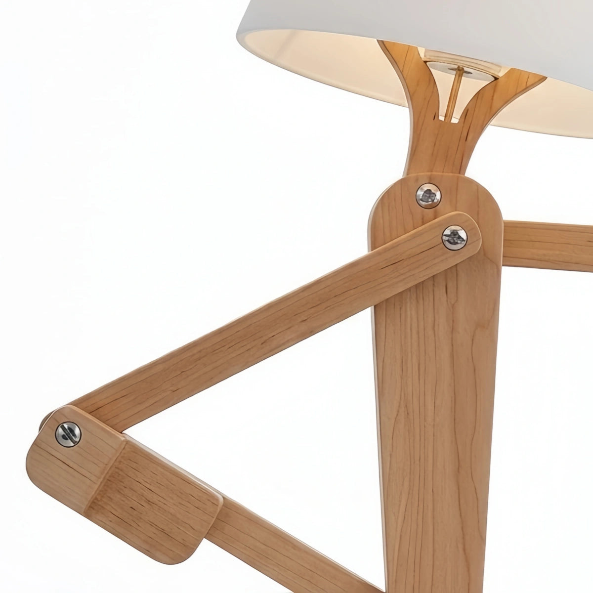 Zenno Art Deco Wood & Fabric Floor Lamp