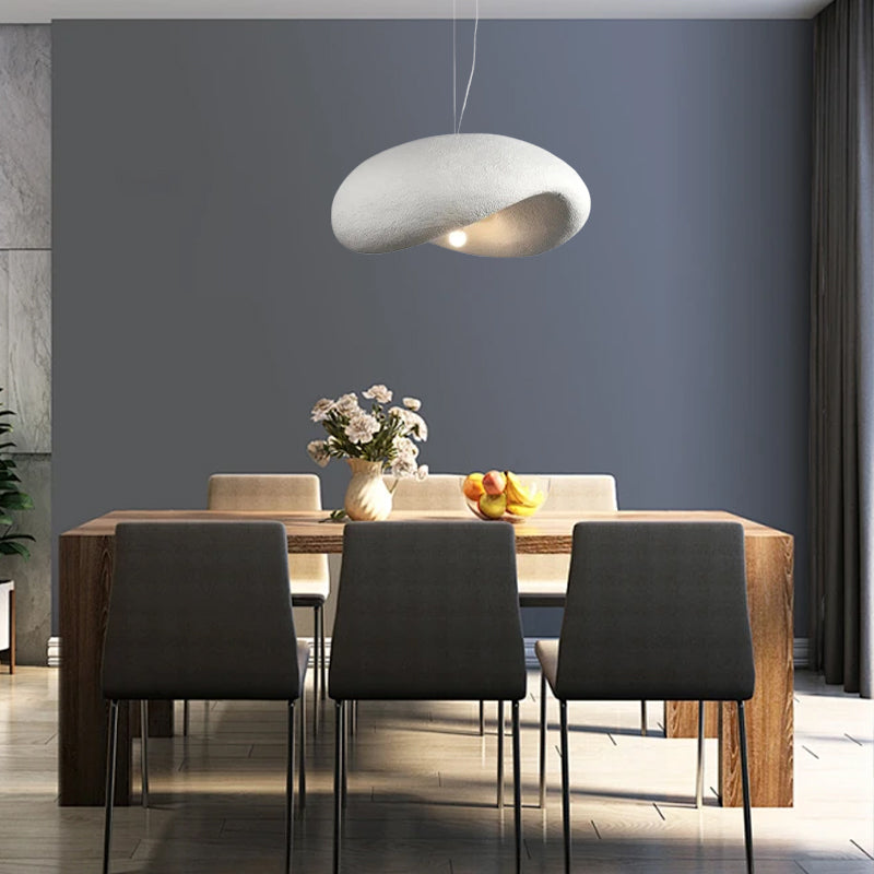 Modern White Pendant Light Polystyrene for Dining Room