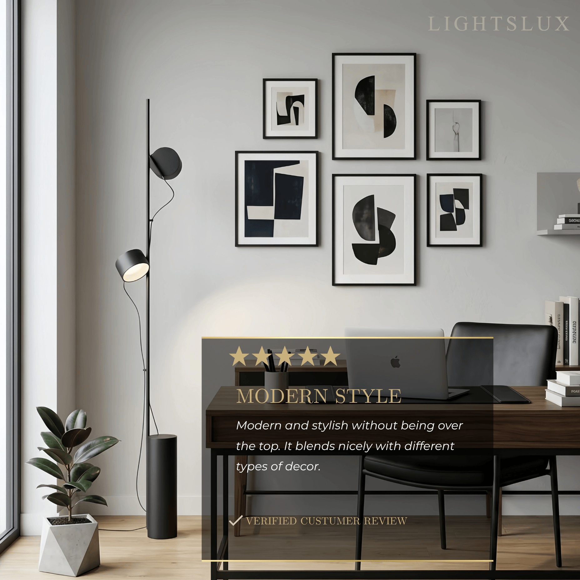 Arcato Classic Black Floor Lamp