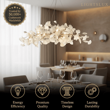 Art Deco White Chandelier