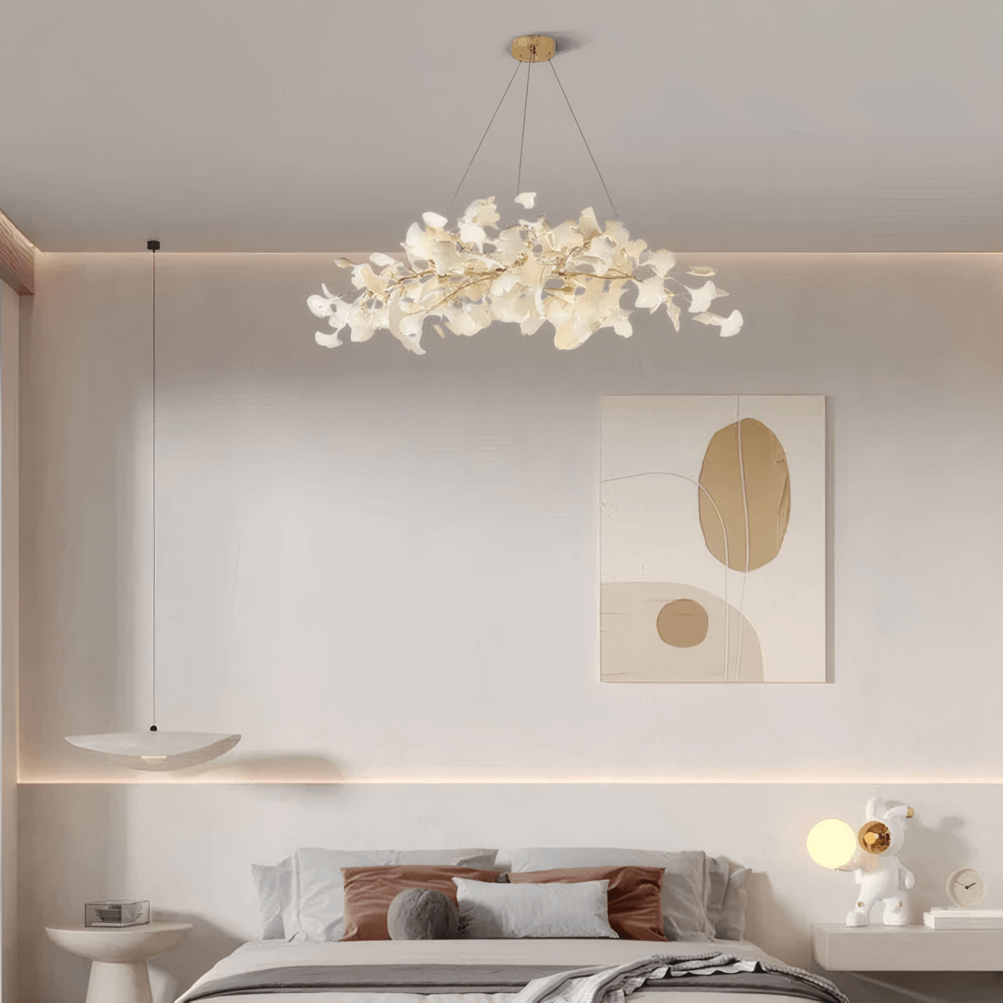 Art Deco Chandelier Ginkgo for Bedroom A