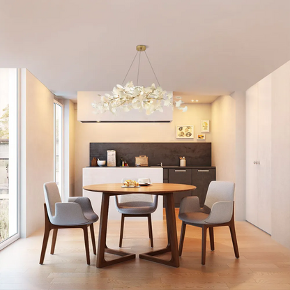 Art Deco White Chandelier