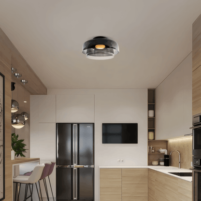 Modern Glass Gray Ceiling_Light Kitchen 2Layer