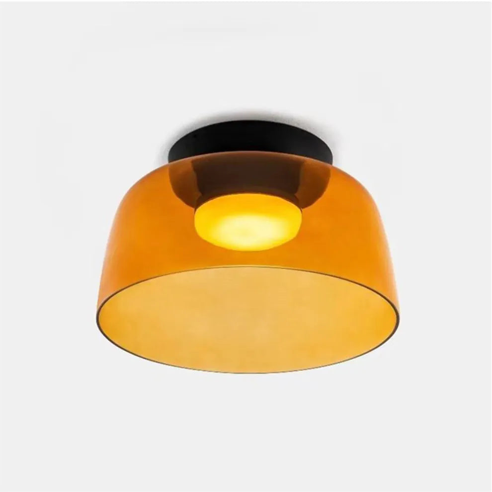 Modern Glass Orange Ceiling Light 