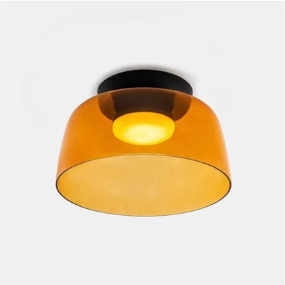 Modern Glass Orange Ceiling Light 