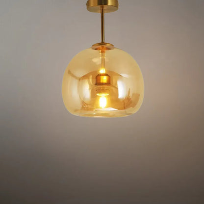 Vetro Modern Globe LED Ceiling Light/Pendant Light – Black/Gold for Hallway