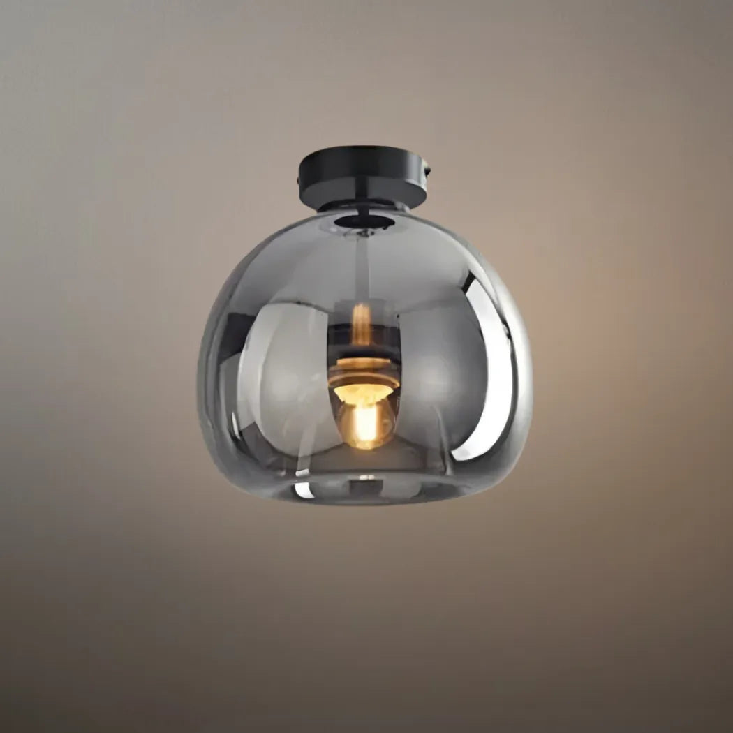 Vetro Modern Globe LED Ceiling Light/Pendant Light – Black/Gold for Hallway