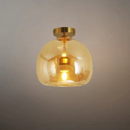 Vetro Modern Globe LED Ceiling Light/Pendant Light – Black/Gold for Hallway