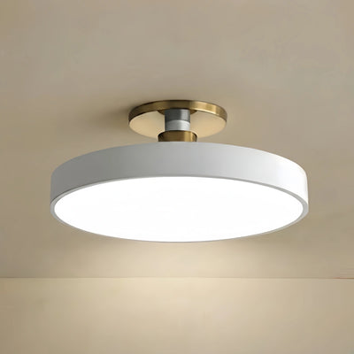 Modern Flush Mount Ceiling Light – Black and Gold LED Lamp for Living Room