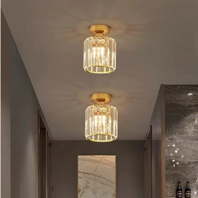 Vetro Modern Ceiling Lamp – Metal/Acrylic Design in Black/Gold/Silver for Bedroom