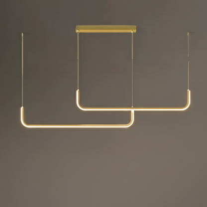  Linear Pendant Light – Black/Gold Metal/Acrylic for Dining Room