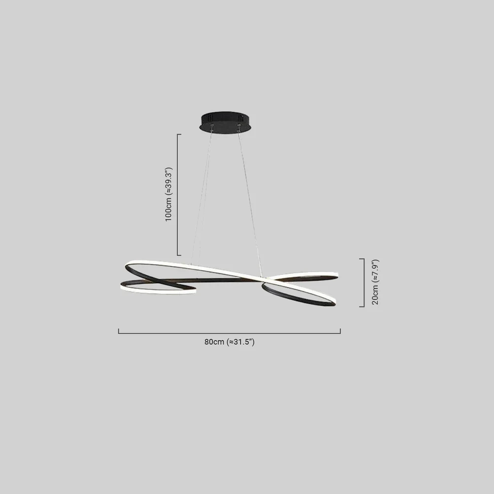 Modern LED Ring Pendant Light — White