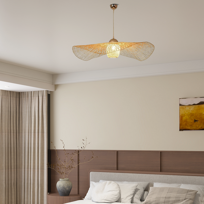 Bamburo Modern Pendant Light - Rattan