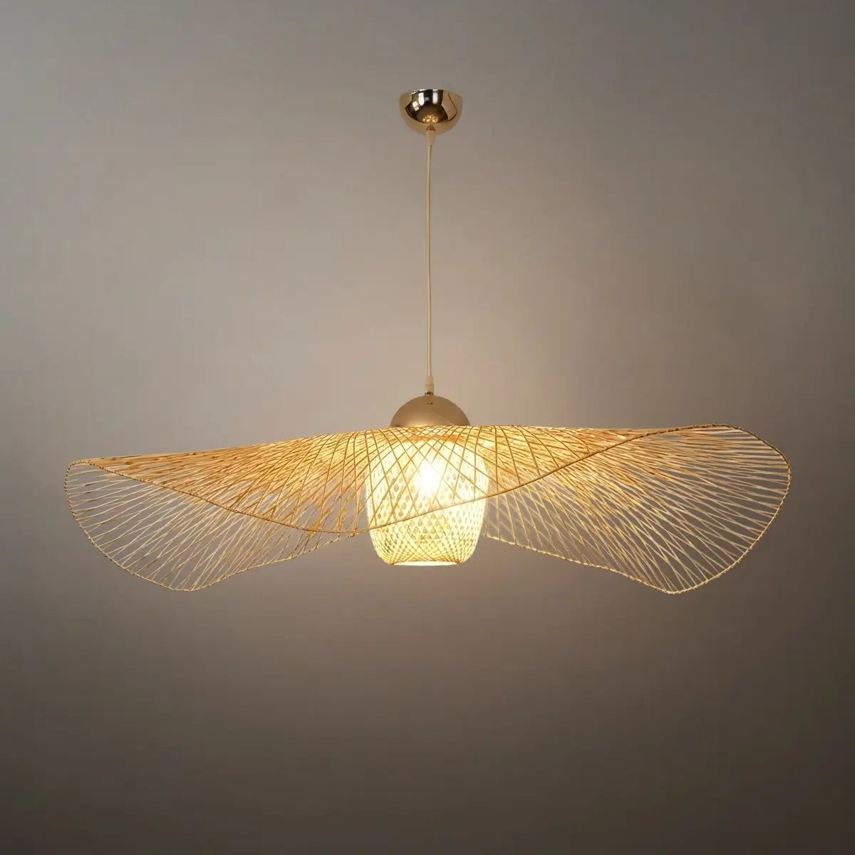 Bamburo Modern Pendant Light - Rattan