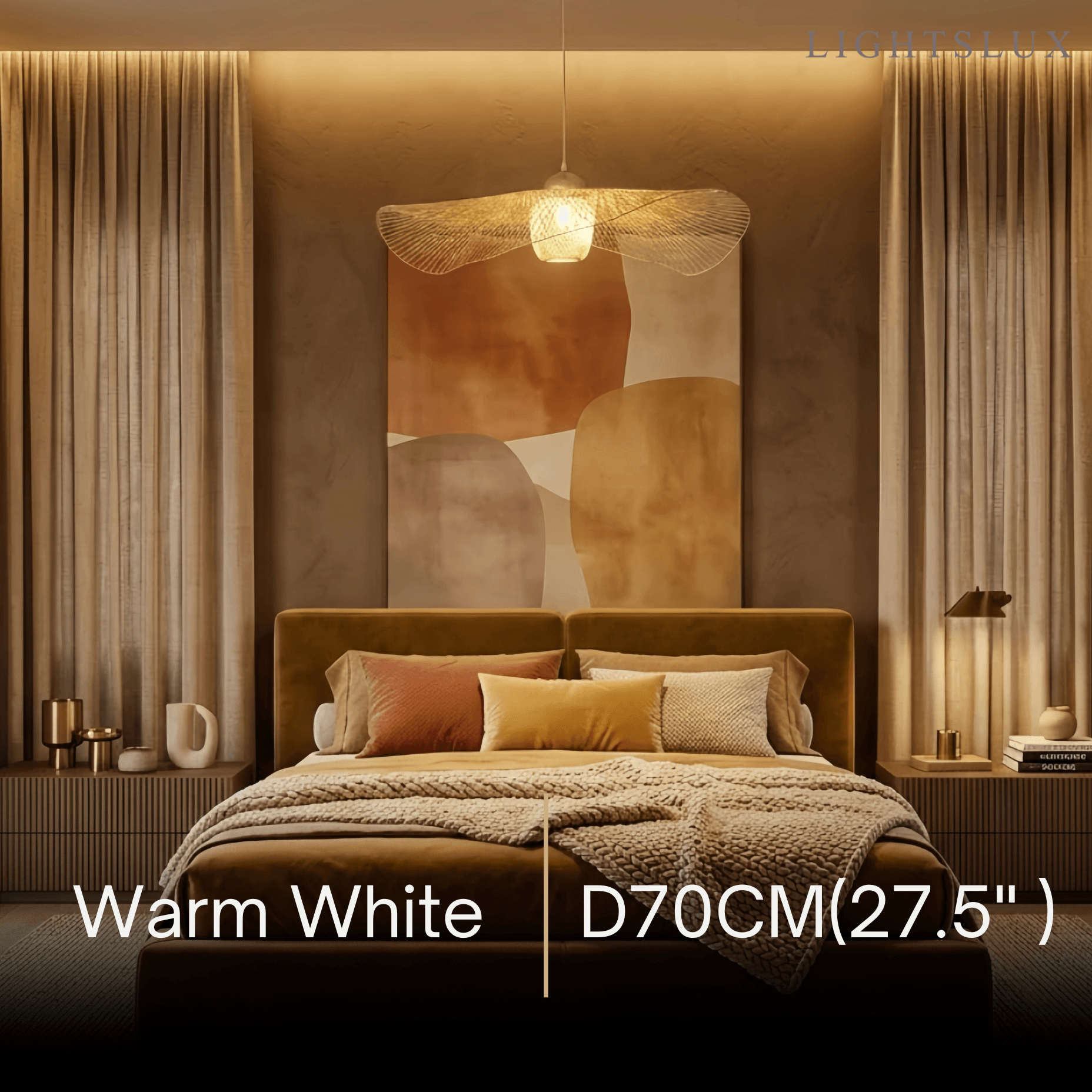 Bamburo Modern Pendant Light - Rattan